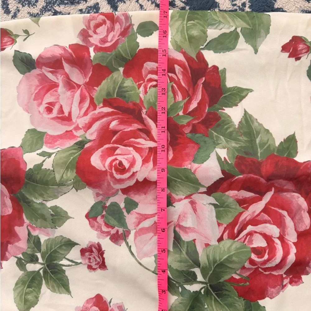 Meshki Ella Strapless Chiffon Maxi Dress - Rose Print. - Picture 6 of 8